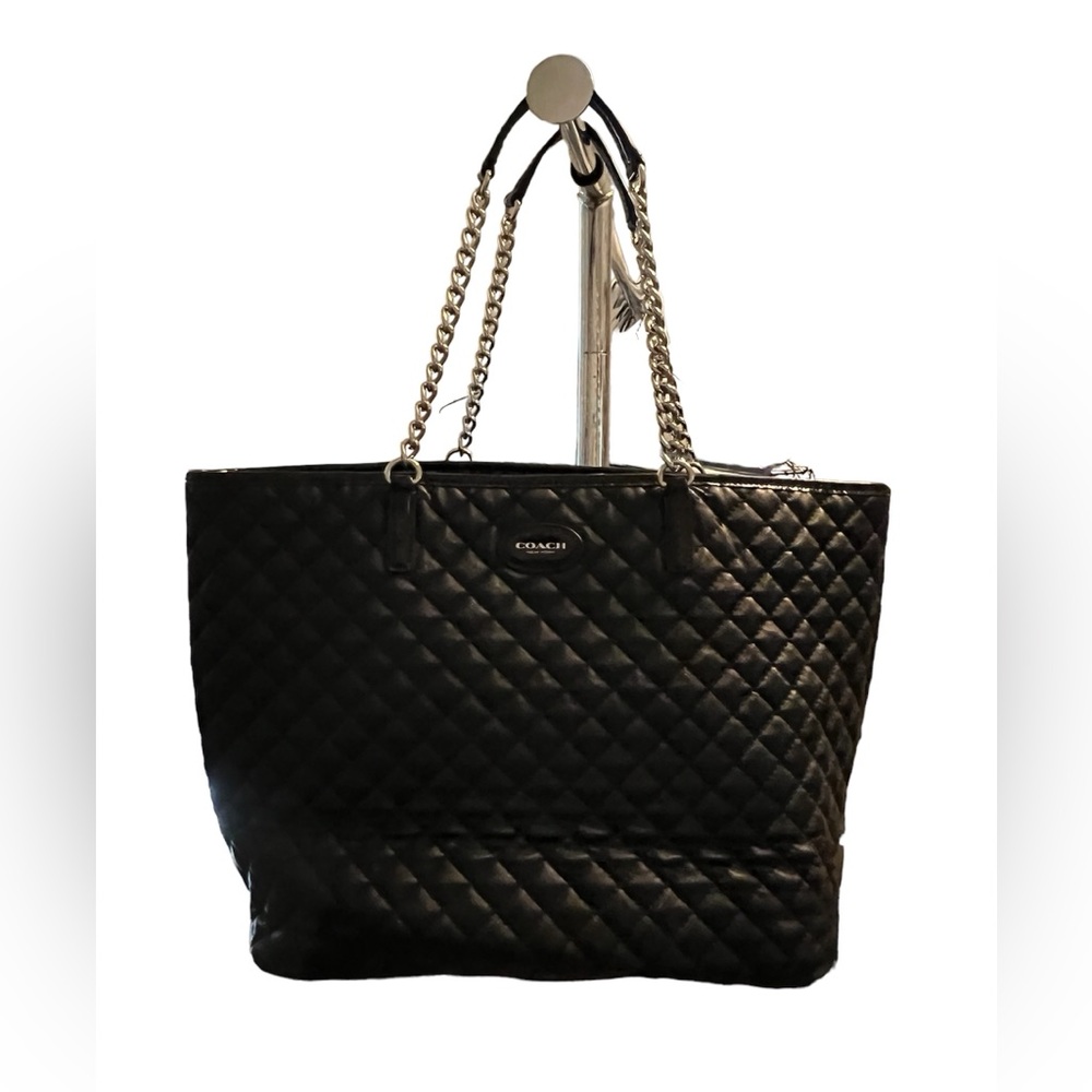 Black Quilted Coach Purse